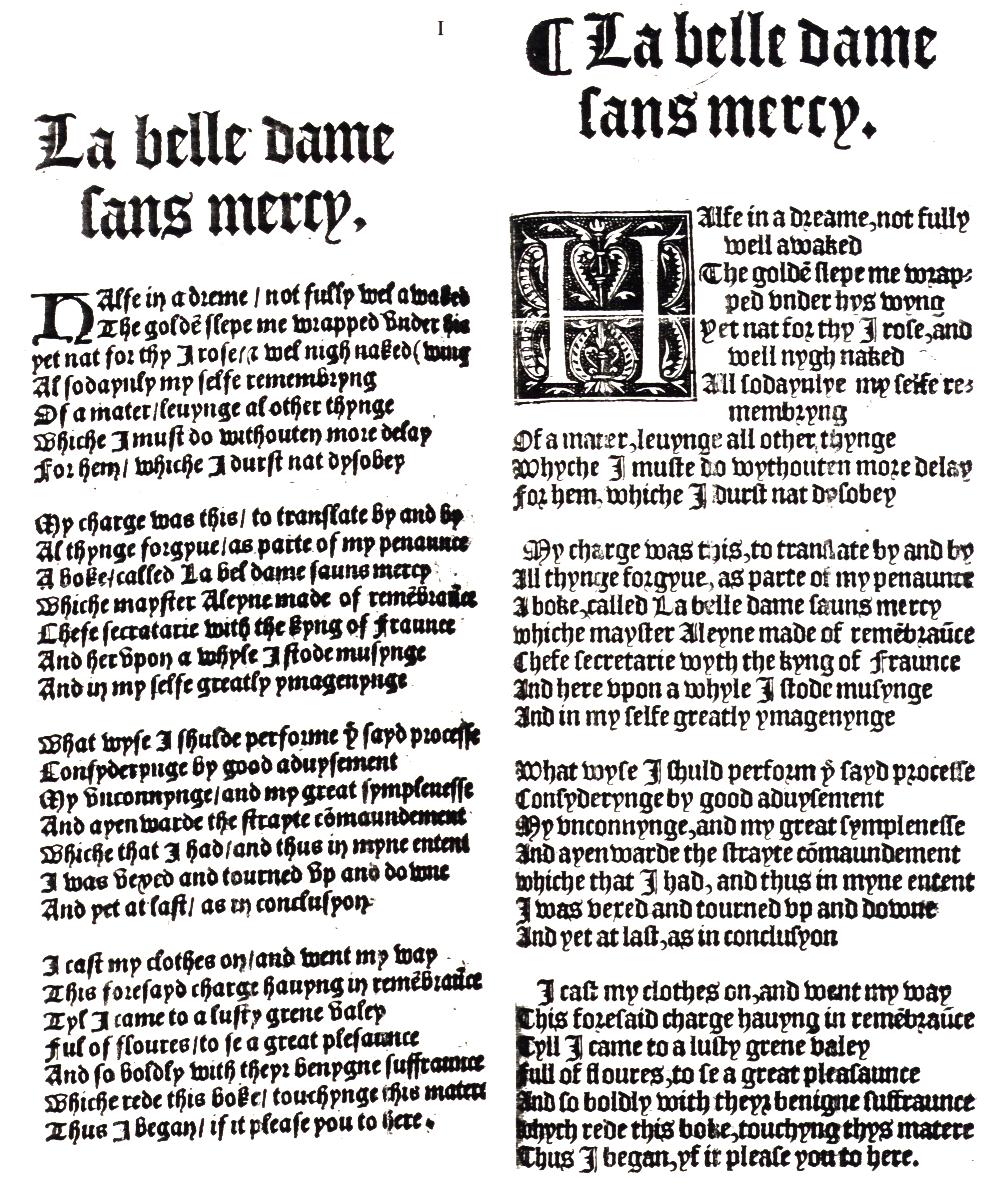 Geoffrey Chaucer Black and Red Letter